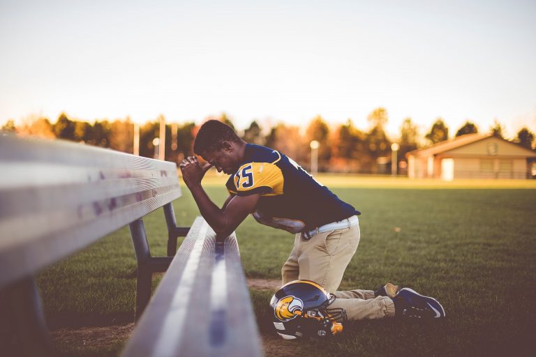 man praying
